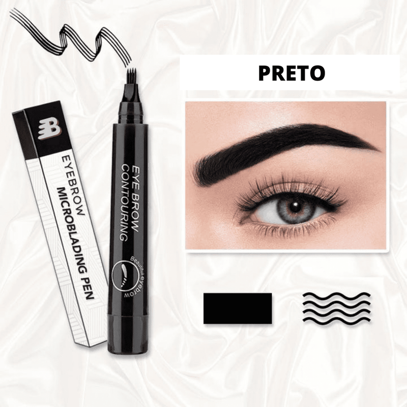 KIT com DUAS Canetas Delineadoras Fio a Fio para Micropigmentação em Sobrancelhas • UP Brow com Efeito Microblading