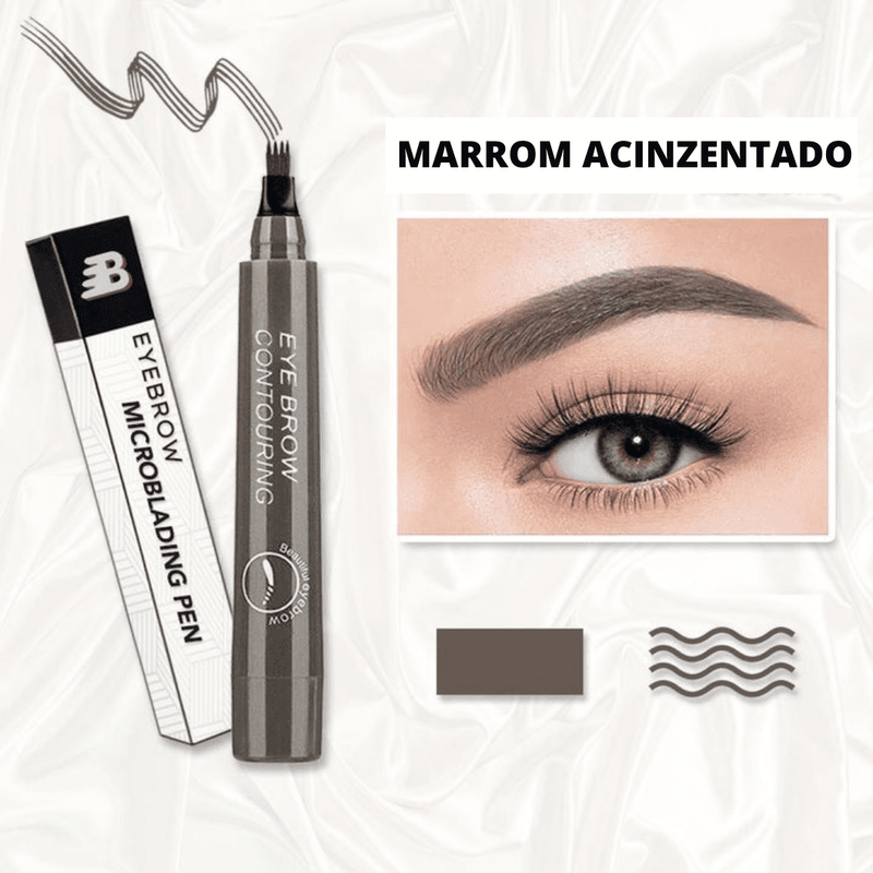 KIT com DUAS Canetas Delineadoras Fio a Fio para Micropigmentação em Sobrancelhas • UP Brow com Efeito Microblading