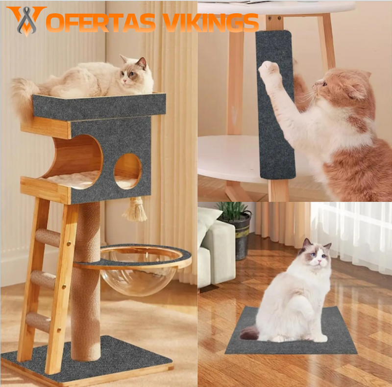 Carpete Arranhador Adesivo Cat Scratcher • Protetor e Arranhador para Gatos Autocolante