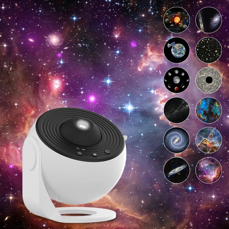 Projetor LED de Galáxias e Céus • Cosmos360 • Planetário Estrelar na sua Casa